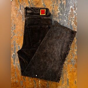 Black Corduroy skate baggy pants